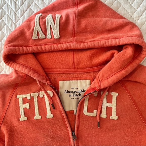 Abercrombie & Fitch NY Coral Full Zip Hoodie Women’s L - Picture 10 of 15